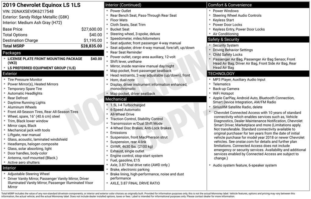 2019 Chevrolet Equinox LS