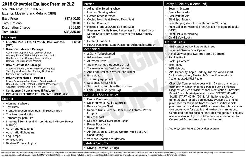 2018 Chevrolet Equinox Premier