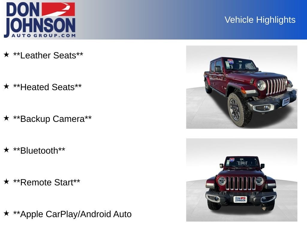 2021 Jeep Gladiator Overland 4X4