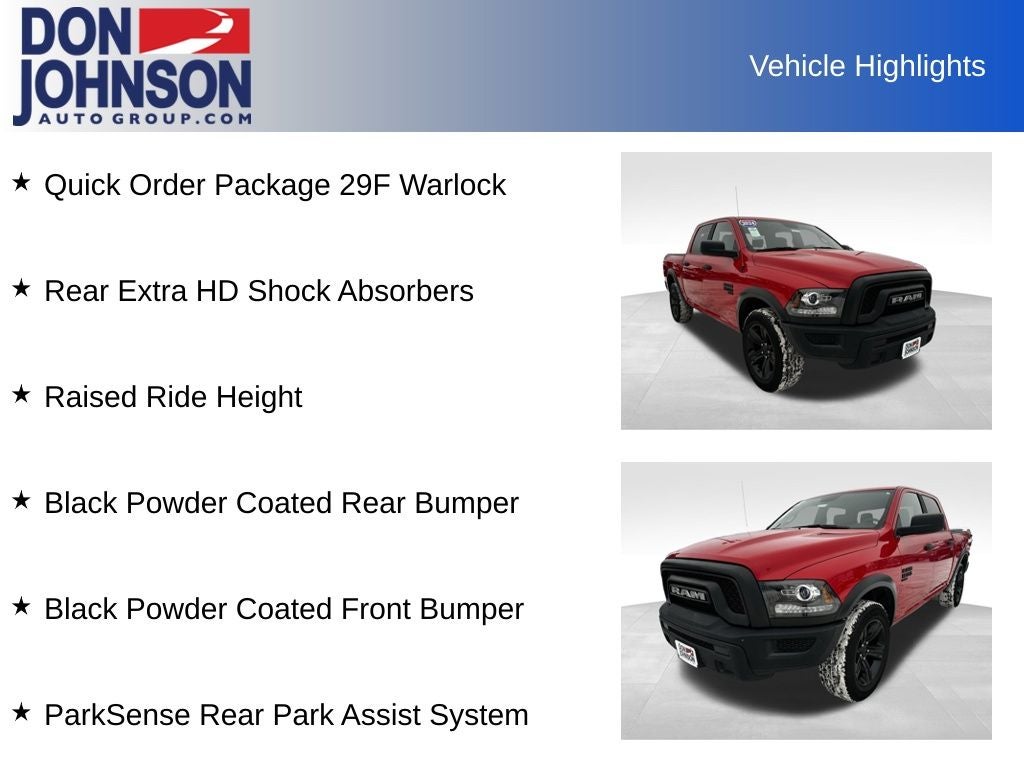 2024 RAM 1500 Classic Warlock Crew Cab 4x4 5'7' Box