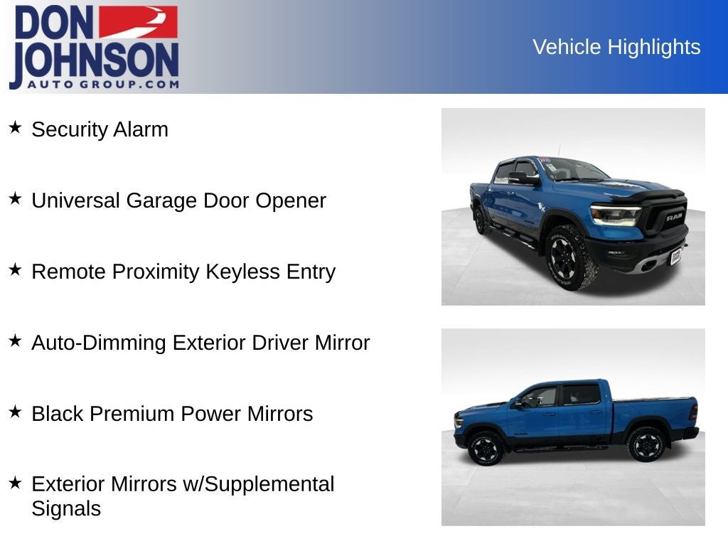 2021 RAM 1500 Rebel Crew Cab 4x4 5'7' Box