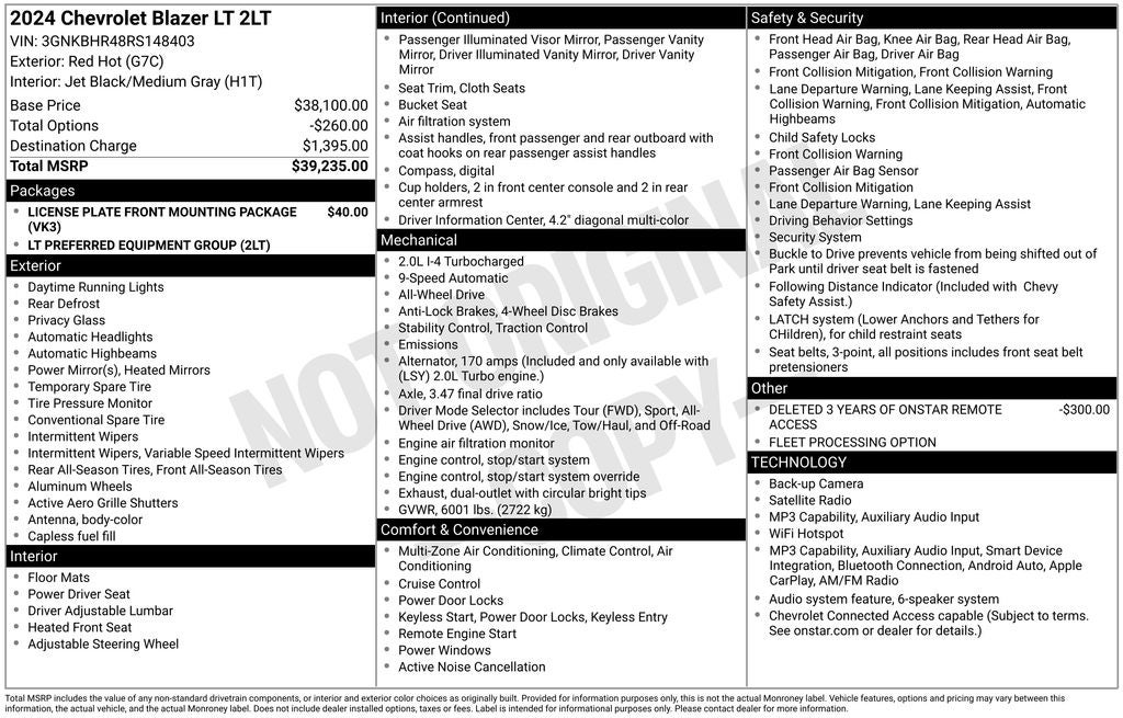 2024 Chevrolet Blazer AWD 2LT