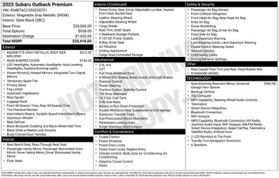 2025 Subaru Outback Premium