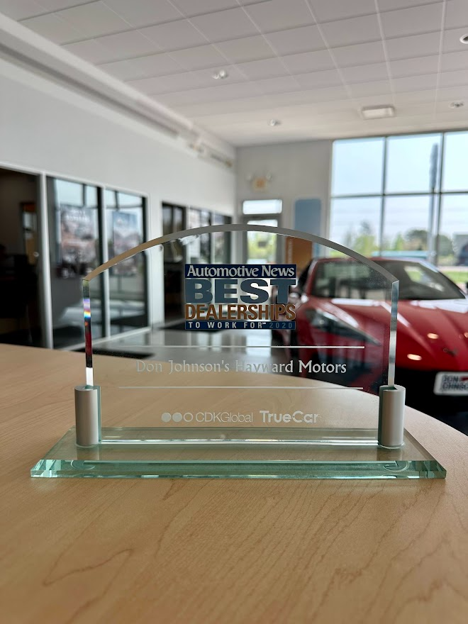 Award - Don Johnson's Hayward Motors Chrysler Dodge Jeep Ram in Hayward WI
