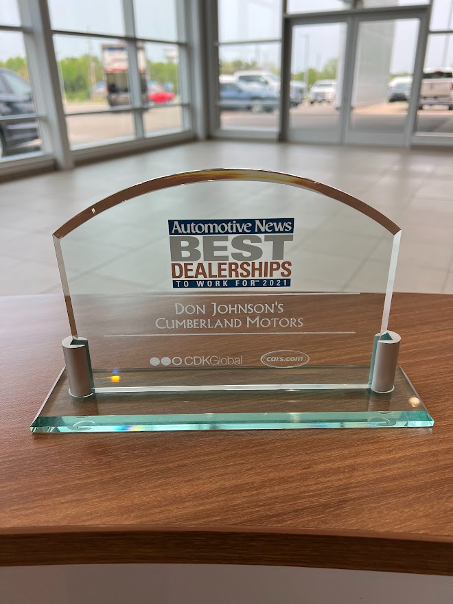 Award - Don Johnson's Hayward Motors Chrysler Dodge Jeep Ram in Hayward WI