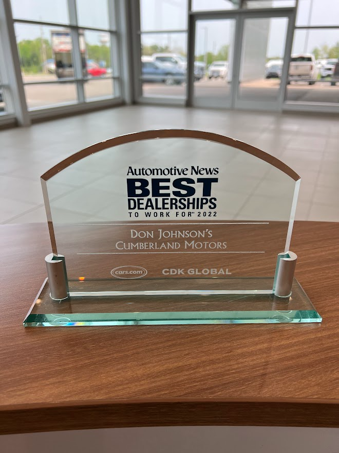 Award - Don Johnson's Hayward Motors Chrysler Dodge Jeep Ram in Hayward WI